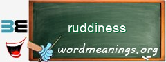 WordMeaning blackboard for ruddiness